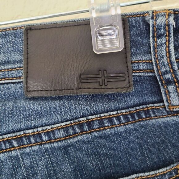 Liverpool Skinny Mens Jeans Size 34 X 36 (34 X 34.5) Whiskering Denim Blue - Picture 7 of 11